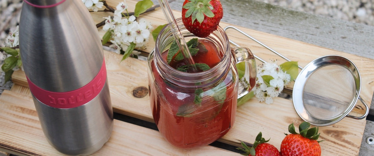 Erdbeer-Holunderblüten-Limonade Rezept