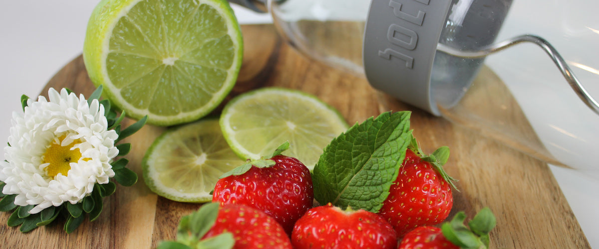 Erdbeer-Limetten-Minze-Wasser Rezept