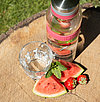 Wassermelone-Erdbeer-Minze-Wasser