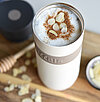 Almond-honey-latte with cinnamon